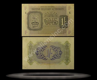 British Military Authority, Great Britain Banknote, 1 Shilling, ND (1943), P#2 MAIN