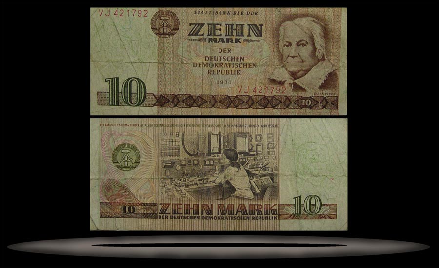 Germany, East Banknote, 10 Mark, 1971, P#28b MAIN