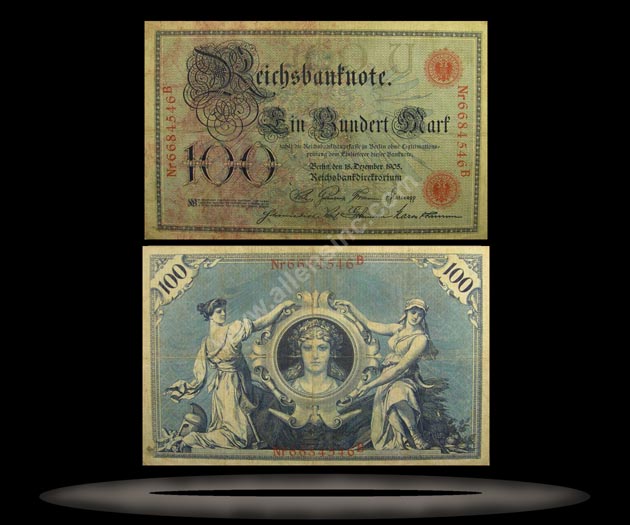 Germany Banknote, 100 Mark, 18.12.1905, P#24b MAIN