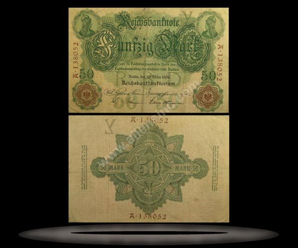 Germany Banknote, 50 Mark, 10.3.1906, P#26a MAIN