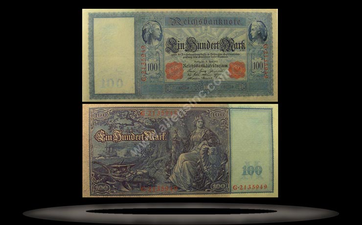 Germany Banknote, 100 Mark, 21.4.1910, P#42 MAIN
