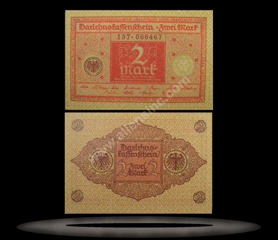 Germany Banknote, 2 Mark, 1.3.1920, P#59 MAIN
