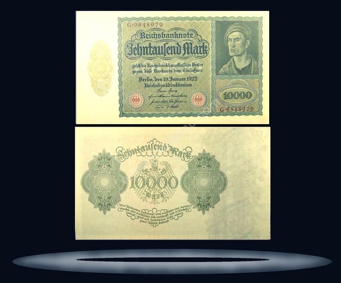 Germany Banknote, 10,000 Mark, 19.11.1922, P#71 MAIN