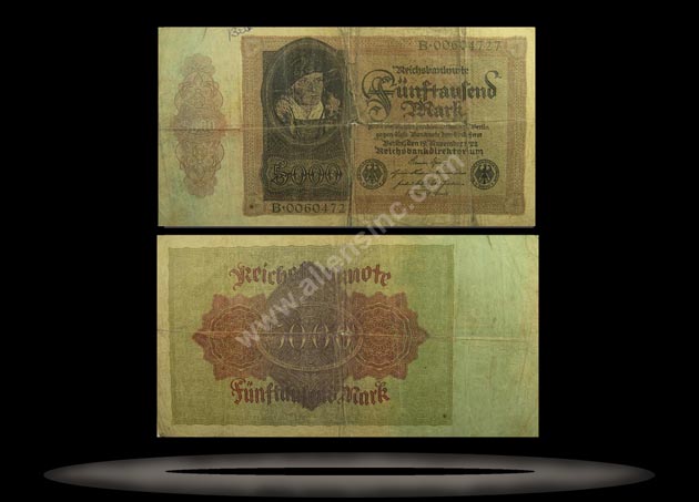 Germany Banknote, 5000 Mark, 19.11.1922, P#78 MAIN