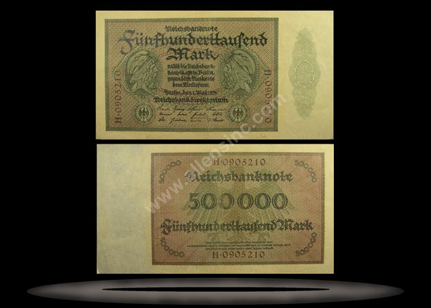 Germany Banknote, 500,000 Mark, 1.5.1923, P#88b MAIN