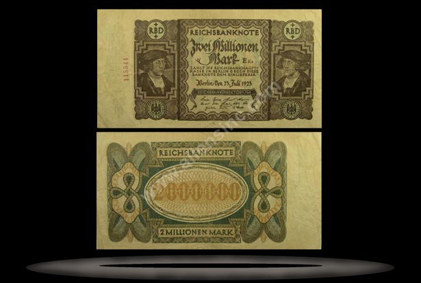Germany Banknote, 2 Millionen Mark, 23.7.1923, P#89a MAIN