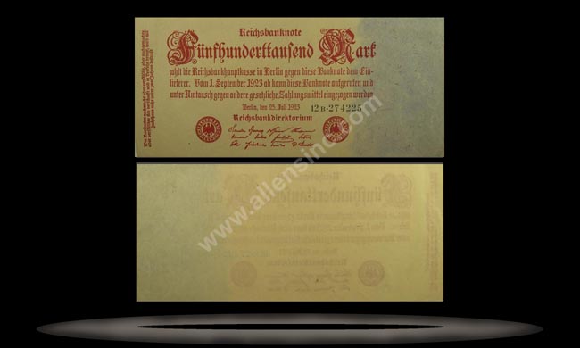 Germany Banknote, 500,000 Mark, 25.7.1923, P#92 MAIN