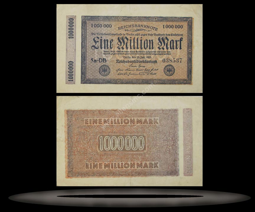 Germany Banknote, 1 Million Mark, 25.7.1923, P#93 MAIN
