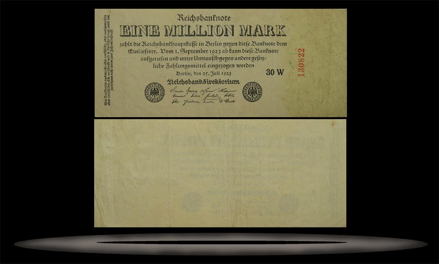 Germany Banknote, 1 Million Mark, 25.7.1923, P#94 MAIN