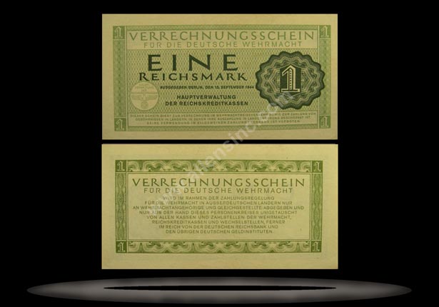 Military Payment Certificate, Germany Banknote, 1 Reichsmark, 15.9.1944, P#38 MAIN
