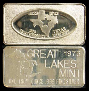 Texas 150th Anniversary' Art Bar by Great Lakes Mint. MAIN