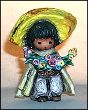 Flower Boy Ornament, Goebel Figurine by Ted DeGrazia  #102245 MAIN