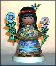 Little Cocopah Indian Girl, Goebel Figurine by Ted DeGrazia  #10322-12 MAIN