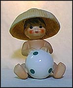 Baby With Hat And Ball, Goebel Figurine  #10506 MAIN