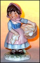 Girl With Laundry Basket, Goebel Lore Blumenkinder Figurine  #1128412 MAIN