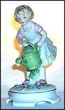 Girl Watering Flowers, Goebel Lore Blumenkinder Figurine  #227 MAIN