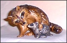 Raccoon with Young, Goebel Figurine  #36-015 MAIN