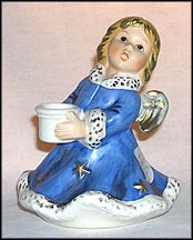 Angel Candle Holder- blue coat, Goebel Figurine  #42528 MAIN