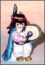 Pima Drummer Boy- mini, Goebel Figurine by Ted DeGrazia  #506P MAIN
