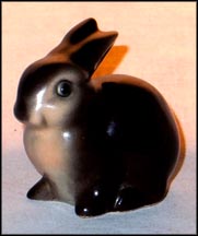 Dark Brown Rabbit, Goebel Figurine  #CE 297 MAIN