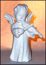 Angel Playing Violin - white, Goebel Figurine  #HX 258/B MAIN