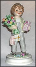 Birthday Boy, Goebel Lore Blumenkinder Figurine  #Lore244 MAIN