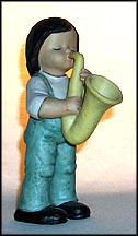 Marco Playing Saxophone, Goebel Nina & Marco Figurine  #nn-mps MAIN