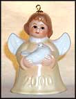 2000 Angel With Dove - Blue, Goebel Angel Bell MAIN