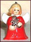 2001 Angel With Gingerbread - Red, Goebel Angel Bell MAIN