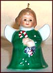 2002 Angel With Candy Cane - Green, Goebel Angel Bell MAIN