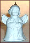 2002 Angel With Candy Cane - White, Goebel Angel Bell MAIN