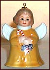 2002 Angel With Candy Cane - Yellow, Goebel Angel Bell MAIN