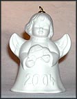 2004 Angel With Toy Car - White, Goebel Angel Bell MAIN
