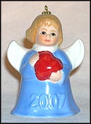 2007 Angel With Heart - Blue, Goebel Angel Bell MAIN
