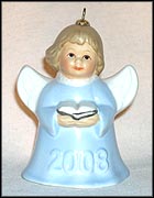 2008 Angel With Song Book - Light Blue, Goebel Angel Bell MAIN
