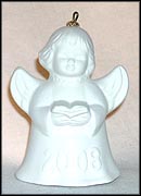 2008 Angel With Song Book - White, Goebel Angel Bell MAIN