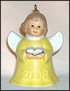 2008 Angel With Song Book - Yellow, Goebel Angel Bell MAIN