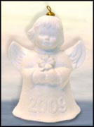 2009 Angel With Shamrock - White, Goebel Angel Bell MAIN