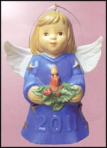 2011 Angel With Candle - Blue, Goebel Angel Bell MAIN