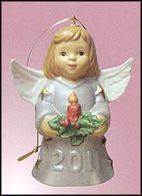 2011 Angel With Candle - Silver, Goebel Angel Bell MAIN
