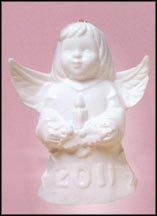 2011 Angel With Candle - White, Goebel Angel Bell MAIN