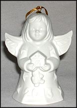 2013 Angel With Gingerbread House - White, Goebel Angel Bell MAIN