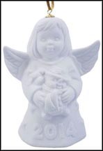 2014 Angel With Snowman - White, Goebel Angel Bell MAIN