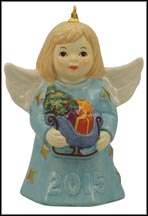 2015 Angel With Sleigh - Icy Blue, Goebel Angel Bell MAIN