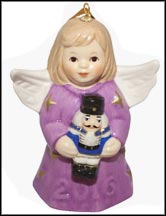 2016 Angel With Nutcracker - Lavender, Goebel Angel Bell MAIN