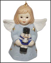 2016 Angel With Nutcracker - Silver Mist, Goebel Angel Bell MAIN