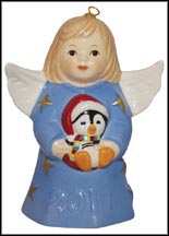 2017 Angel With Penguin - Ocean Blue, Goebel Angel Bell MAIN