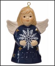 2019 Angel With Snowflake - Sailor Blue, Goebel Angel Bell MAIN