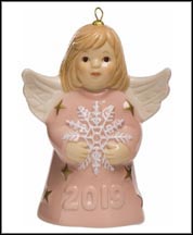 2019 Angel With Snowflake - Rose, Goebel Angel Bell MAIN