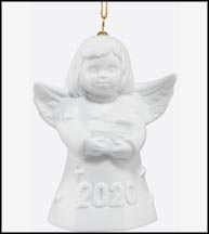 2020 Angel With Toy Train - White, Goebel Angel Bell MAIN